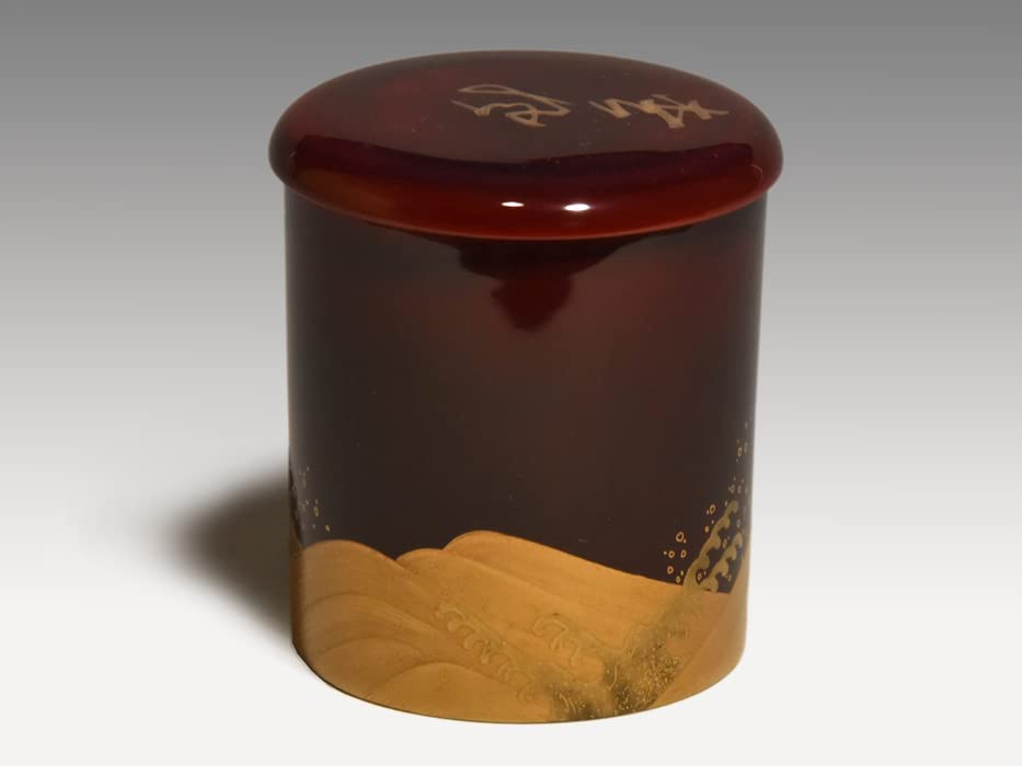 Amazon.co.jp: 汐汲棗 能斎好 中嶋宗峰作 共箱 山中塗蒔絵師 茶道具