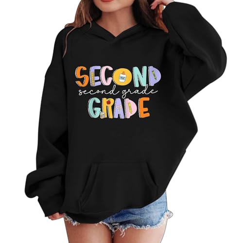 Girls Boys School Season Graphic Hoodies Cute Oversized Aesthetic Sweatshirts Teens Preppy Fleece Long Sleeve Pullover Tops2