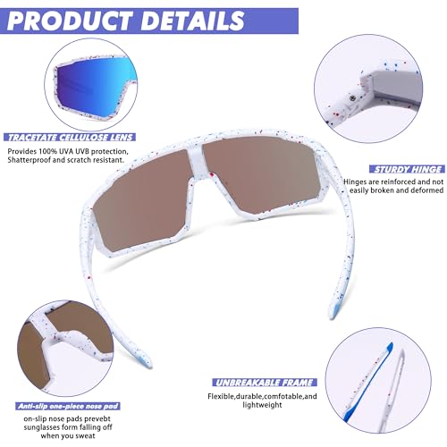 Kids Baseball Polarized Sunglasses, Sports Sunglasses for Boys Girls 6-14 Youth Sun Glasses for Cycling Running4