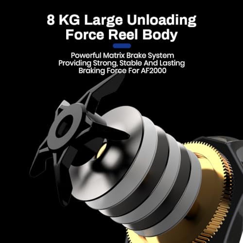 Image of Proberos Baitcasting Reel, Left Hand Heavy-Duty Baitcasting Reel Fishing Reel, Ultra-Smooth Bearings 7.2: 1 Gear Ratio Adjustable Brake System Fishing Reel