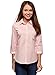 Produktbild oodji Ultra Damen Baumwoll-Bluse mit 3/4-Ärmeln, Rosa, DE 34 / EU 36 / XS
