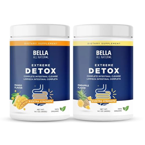 Bella All Natural Extreme Detox Powder Pineapple & Mango for Wellness & Hydration Support Smooth, Light Flavor to Support a Balanced Lifestyle