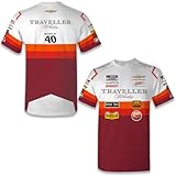 Checkered Flag Sports Justin Allgaier 2026 NASCAR Traveller #40 Sublimated Uniform Pit Crew T-Shirt (US, Alpha, XX-Large, Regular, Regular) White