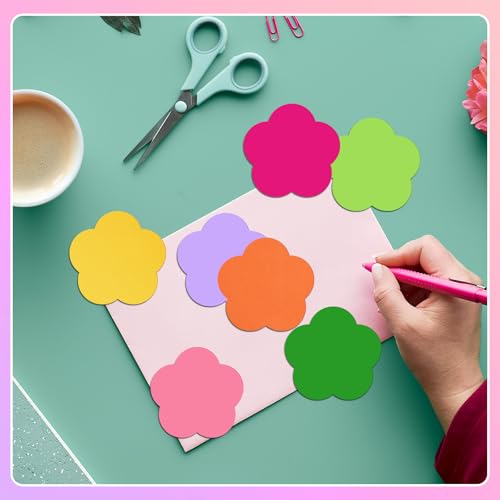 Image of Kisston 360 Pcs Spring Cutouts Paper 3.9 Inch Assorted Color Die Cuts for DIY Craft Projects School Classroom Bulletin Board Decor
