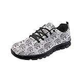 SEANATIVE Sport Laufschuhe Sneaker Casual Atmungsaktive Mesh Schuhe Damen Mode Walking Schuhe, Indischer Elefant, 43.5 EU