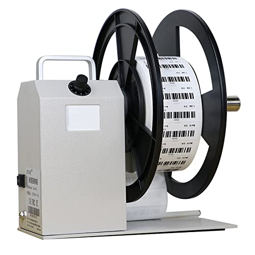 KJZQXYX Automatic Label Rewinder Machine,Electric Speed Adjustable Digital Tag Rewinder, 1-8in/s Speed, 123mm Rewind Width,for Warehouse