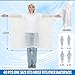 Zhehao 40 Pcs Reusable Rain Ponchos for Adult with Drawstring Hood Raincoats Waterproof Plastic Jacket Raincoat for Men Women (White,79 x 51 Inches)