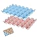 2 Piezas Caja Envase para Huevos Hueveras de Plastico Portatil Huevera Nevera Apilable Envase para Huevos Grande con Capacidad para 24 Huevos para Organizador para Cocina y Nevera (Azul, Rosa)