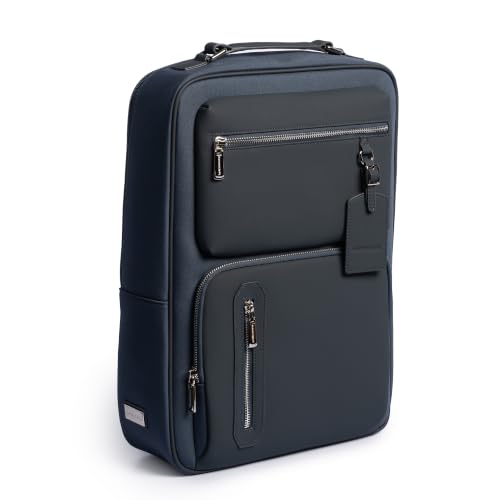 Image of Maverick & Co. Explorer Plus Leather Laptop Backpack - Stylish Work & Business Bag for Men and Women, Travel Tech Daypack