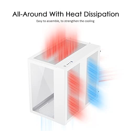 Szd S580 Atx Mid-Tower Pc Gaming Case, Front I/O Usb Type-C Port, Dual Tempered Glass Side Panel, Magnetic Design Dust Filter, Water-Cooling Ready (White) #TOP4