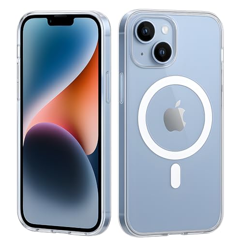 Image of Anti-Yellow Clear Case for iPhone 14 Plus | UV Shield Technology | Zero-Yellowing Formula | MagSafe Compatible | Drop Protection (TPU + Polycarbonate | Crystal Clear)