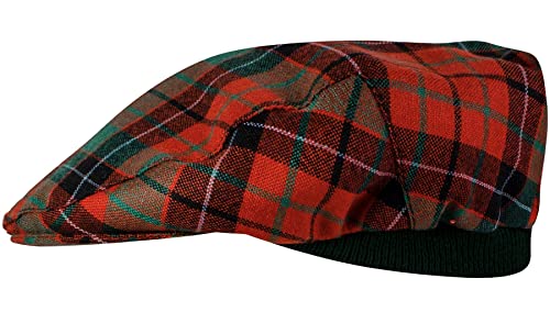 Casquette plate tartan Nicholson homme femme avec bande élastique confortable