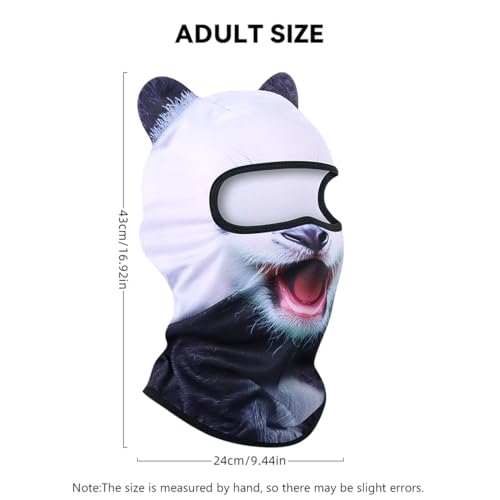 Image of 3D Cat Ski Balaclava Sheisty Face Mask with Ears Cute Animal Ski Mask for Music Festivals Raves Party Outdoor Activities