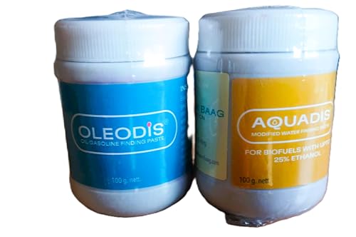 Image of Aquadis Modified Water Finding Paste for Biofuels with up to 25% Ethanol (WATER PASTE), Oleodis Oil Gasoline Finding Paste(OIL PASTE OR DIP PASTE), (100 g Each) Combo Pack for Petroleum Testing