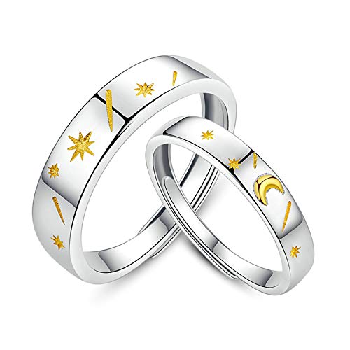 Alliance en argent 925 KnSam bague réglable haute finition couple