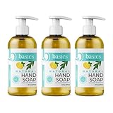 Brittanie's Thyme Basics Natural Olive Oil Hand Soap, Lemon Sage - 12 fl oz, Pack of 3 - Cruelty Fre