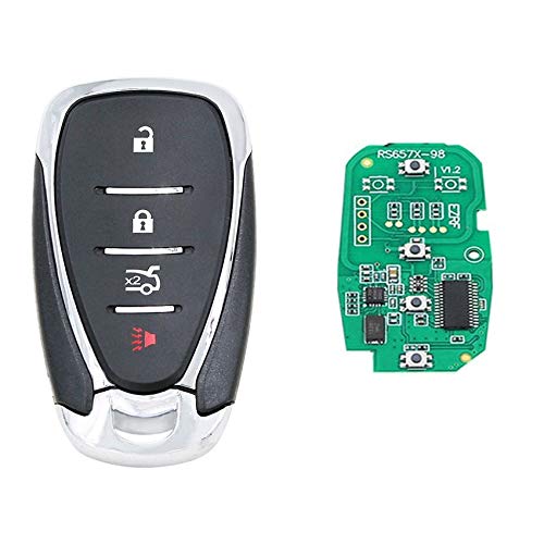 Amautolucky 315MHz/433MHz 4Button Remote Smart Car Key Fob ID46 Chip HYQ4AA HYQ4EA for Camaro Equinox Cruze Malibu Spark (433MHz)