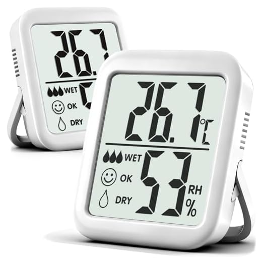 Antonki 2 Stück Thermometer Hygrometer Innen Raumthermometer, Digital Temperatur und luftfeuchtigkeitsmesser innen für Gewächshaus, Wohnzimmer, Babyzimmer, Weinkeller- Inklusive Batterie