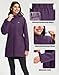 Pioneer Camp Fall Jackets for Women Lightweight Water Resistant Warm Fleece Coat Windproof Detachable Hood Raincoats, Midnight Purple, XL
