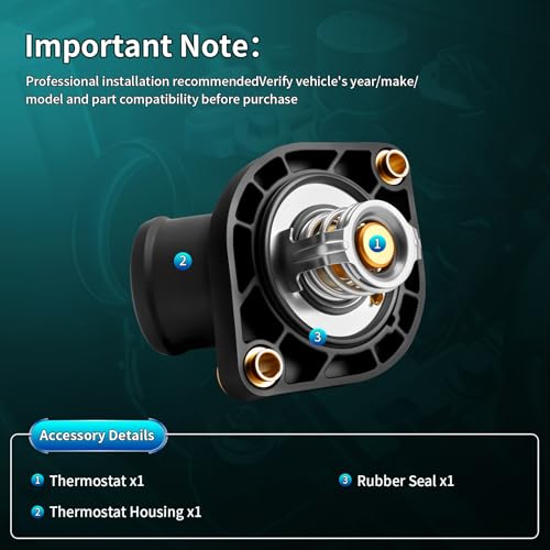 Engine Coolant Thermostat Housing Assembly Compatible With Dodge Ram 1500, Dakota, Durango, Nitro, Jeep Grand Cherokee, Liberty, Commander, Chrysler Aspen - Replaces 53020887AB, 902-3312 by OGATOO - Used condition - Image 8