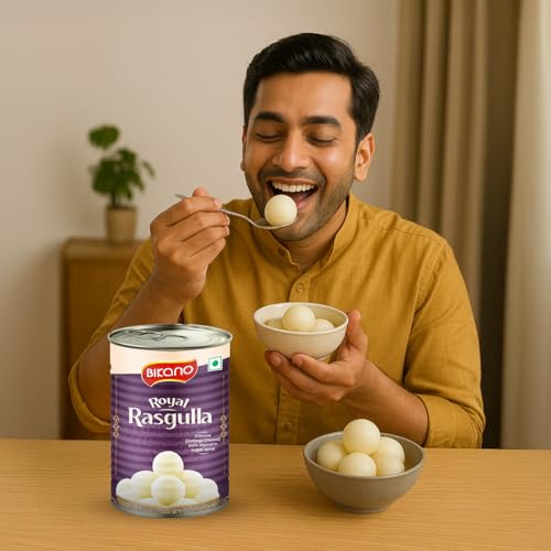 Image of Bikano Royal Rasgulla | Soft & Spongy Sweet | Made with Premium Ingredients | Traditional Indian Dessert - 500g
