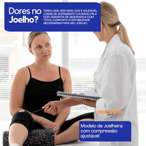 Joelheira de Compressão Esportiva Ortopédica Patelar Ajustável