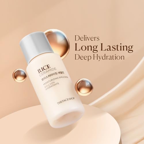 Image of The Face Shop Rice & Ceramide Face Cream 34ml | Barrier Repair Moisturizer for Dry Skin, Intense Hydration & Strengthening | 12Hr Moisture Lock | Korean Skincare