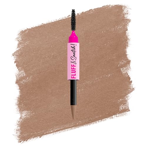 NYX Professional Makeup Fluff & Snatch Brow Powder Pen 24H Longwear Cream-to-Powder Eyebrow Tint Smudge-Proof & Transfer-Resistant Soft Matte Finish Diffused Natural Shade: 01
