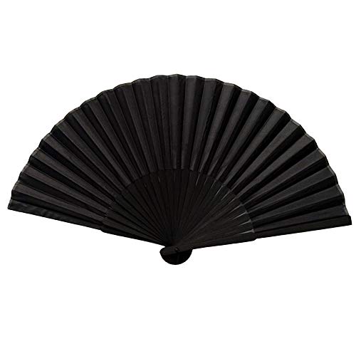Ventilateur de main noir rétro pour éventail de danse et théâtre