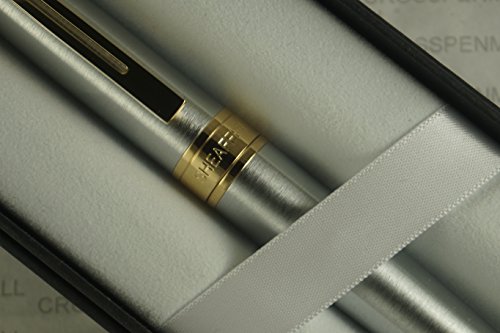 Image of Cross Sheaffer 300 Brushed and polished Barrel with Gold Appointments Spring loaded and fluid clip Medium Point Rollerball Pen A great gift for any occasion.