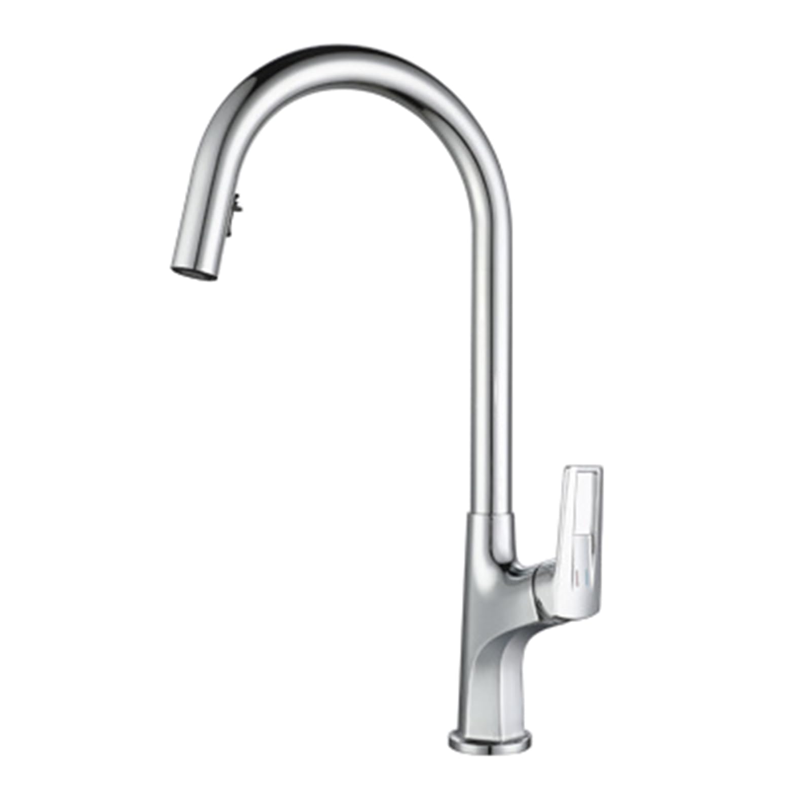 ZYCHSJXA Kitchen Tap with Pull Out Sprayer 2 Modes Spray 360° Swivel Spout Mixer Taps 1 Hole,Chrome Plated
