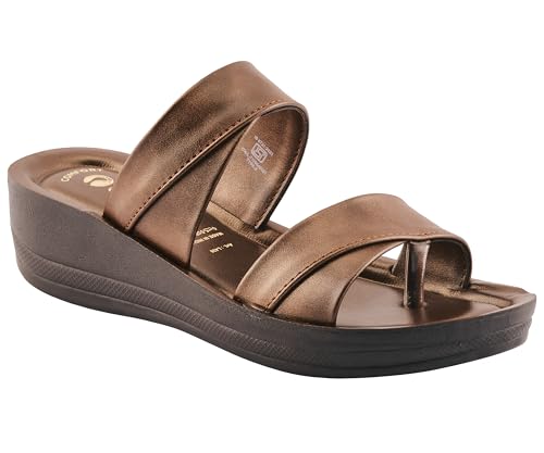 Image of AEROBLU Comfortable Mid Heel Slippers for Women | Flexible & Durable | Anti-Skid & Lightweight Slippers for Girls | Ideal for Party, Ethnic & Daily wear