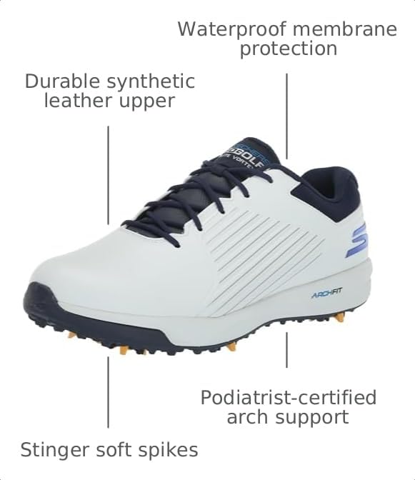 Image of Skechers Mens Elite 5 Arch Fit Waterproof Golf Shoe