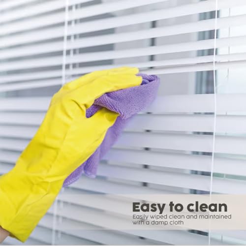 Apex Furnishings Pvc Venetian Blinds - 25Mm Slats Easy Fit Pvc Window Blinds Child Safe Fittings Trimmable Curtains Windows Shutters For Home Office (White 45W X 150L Cm) - 7