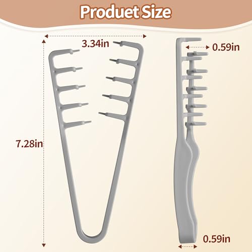 Peine texturizador pack de 2 diseño voluminoso gris miniatura 7