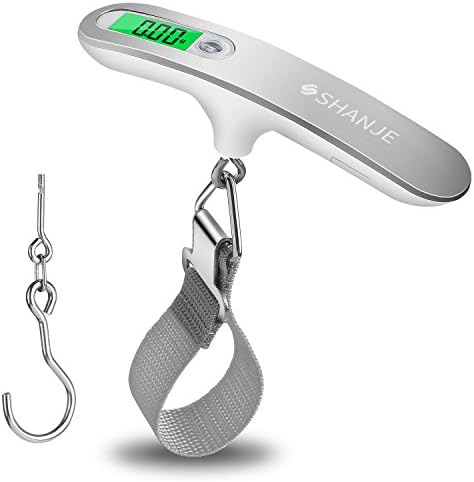 SHANJE Luggage Scale 110 Lbs High Precision Travel Digital Hanging Scales 50kg with Hook