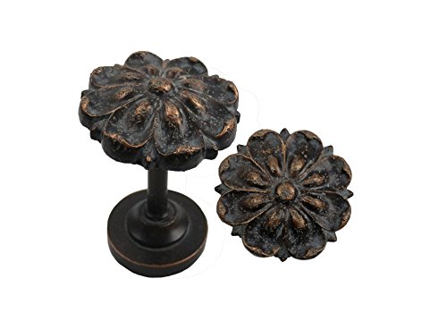 Urbanest Petals Medallion Drapery Holdback, Pompeii Bronze, Set of 2