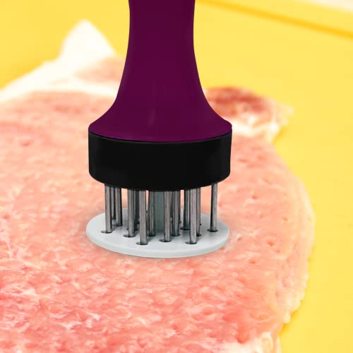 Amaciador De Carne Churrasco Furador Batedor Bife Aço Inox (Roxo)