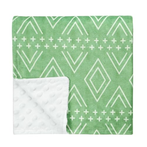 Image of TANOFAR Baby Blankets for Unisex Boys Girls, Ultra Soft Minky Blanket with Double Layer Dotted, Breathable and Lightweight Receiving Blanket for Newborns, 30x40 Inches, Green