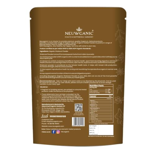 Image of Organic Shatavari Powder - Use for Improving Breast Milk Production, Women Overall Health | 200 Gm - Pack of 2