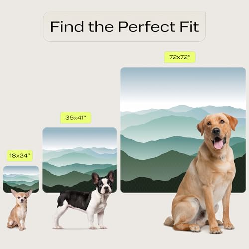 Image of PetSpy Washable Pee Pads for Dogs - Waterproof Reusable Puppy Pads No-Slip Surface - Stylish Dog Potty Training Pads Protect Against Leakage (Landscape, 1 Pack - 72 inch x 72 inch)