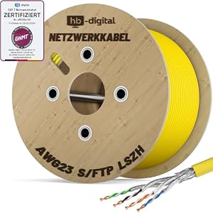 HB-DIGITAL – HB-DIGITAL 250m CAT 7 Netzwerkkabel reines Kupfer Simplex - 