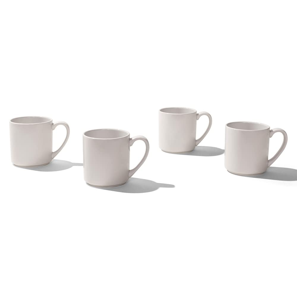 Made In Cookware - Set of 4 - Coffee Mug Set - 12 oz - White - Porcelain - Crafted in England - Dishwasher and Microwave Safe