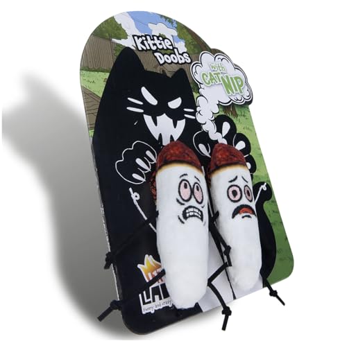LIT LABS Kittie Doobs Adventure Toys - Funny Catnip Joints for Cats with Dried and Organic High Potency Catnip - Fear Theme