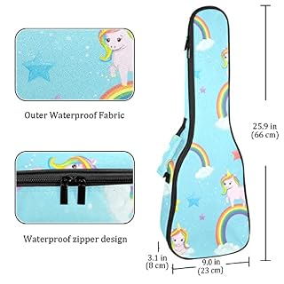 Housse de ukulélé licorne avec sangle réglable – Image 4