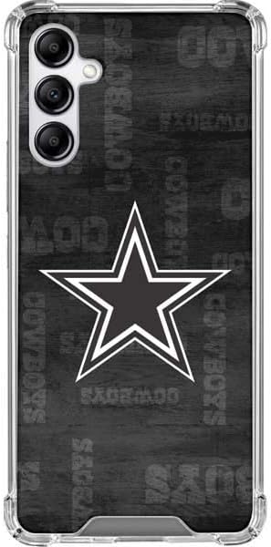 Skinit Clear Phone Case Compatible with Galaxy A14 5G - Officially Licensed NFL Dallas Cowboys Black & White Design