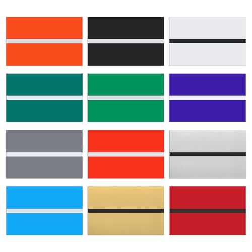 Image of M METERXITY 12-Pack Double Color Laser Engraving Blanks 7x11 Inch,1.3mm Thick ABS Plastic Sheet Engraved Material for Name Plate /Yard Signs /Laser Cutting /DIY Carving /Craft[12-Color]