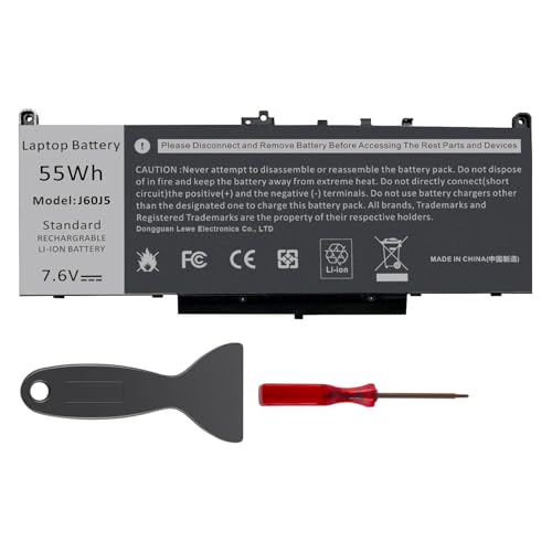 Futurebatt E7470 E7270 J60J5 Laptop Battery Lithium-ion for Dell Latitude E7470 E7270 7470 7270 Series Laptop 0MC34Y MC34Y R1V85 242WD GG4FM WYWJ2 1W2Y2 451-BBSX 451-BBSY 451-BBSU P26S001 P61G001