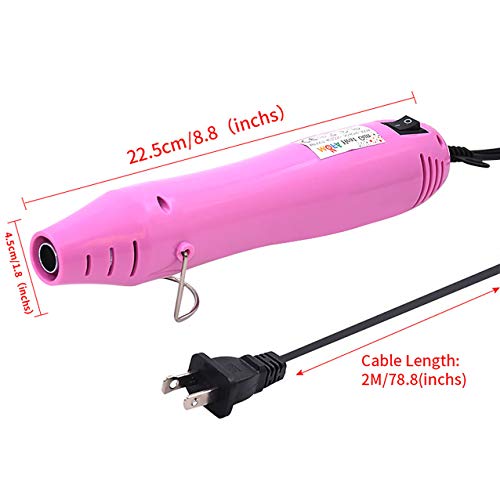 Heat Gun Mofa Resin Mini Heat Gun,6.6Ft Cable 300W Heat Gun For Crafts,Acrylic Paint Dryer Multi-Purpose Electric Heating Nozzle (Rose) #TOP1