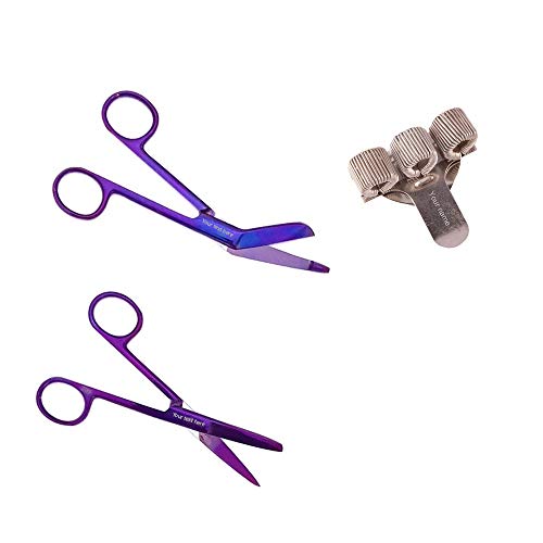 Set de Tijeras de Enfermería + Portabolis personalizados con tu nombre (Plasma...